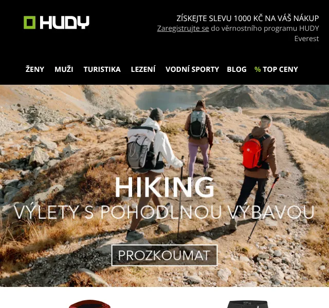 Hudy: Mammut, Arcteryx slevy až 1650 Kč – září 2026