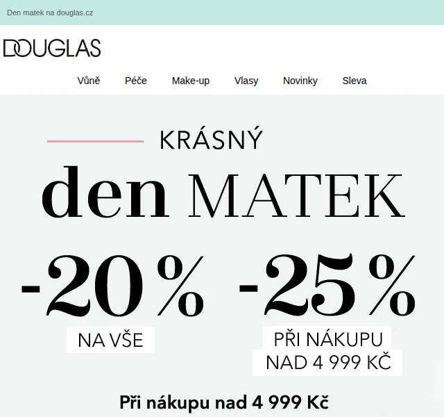 Douglas CZ: 20% sleva na Den matek + dárek k nákupu – červen 2026 | Nuslet.cz