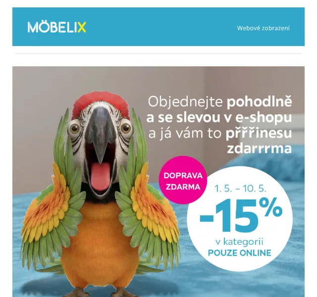 Möbelix: -15 % sleva na nábytek – květen 2026 | Nuslet.cz