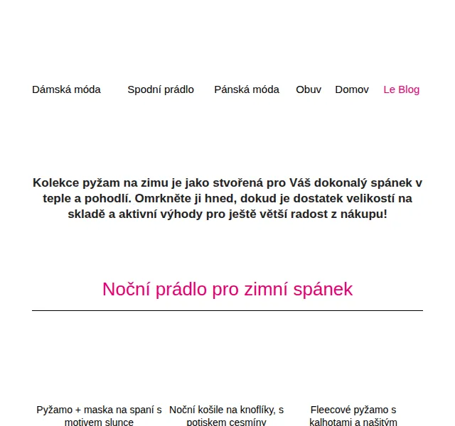 Blancheporte: 30% sleva na noční prádlo – červen 2026 | Nuslet.cz
