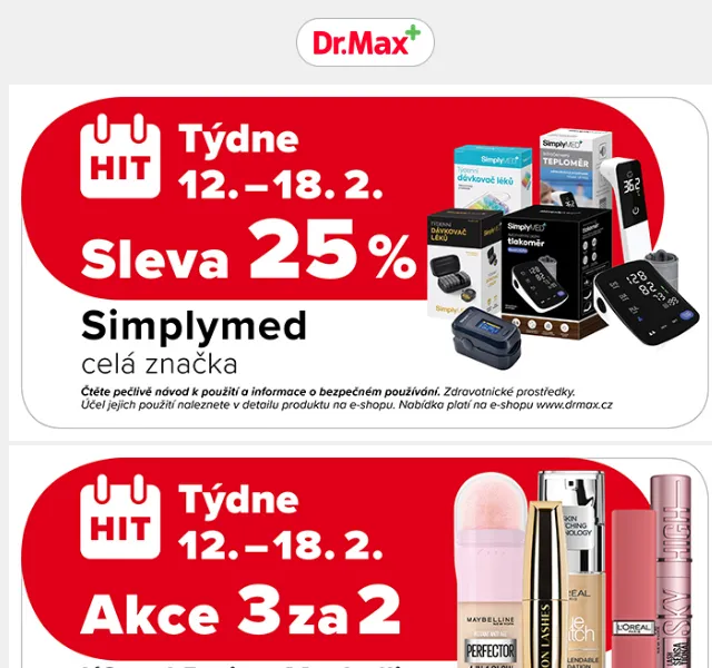 Dr.Max E-shop: Slevy až 33 % a akce 1+1 – červen 2026 | Nuslet.cz