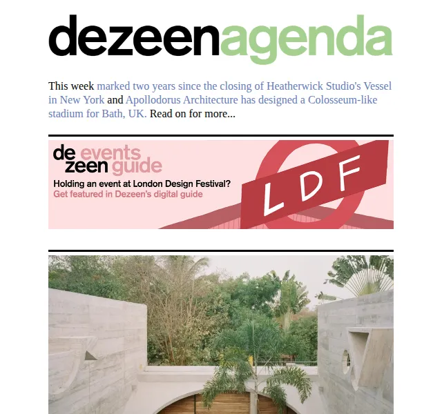 Dezeen Daily: novinky z architektury a designu – červenec 2026 | Nuslet.cz