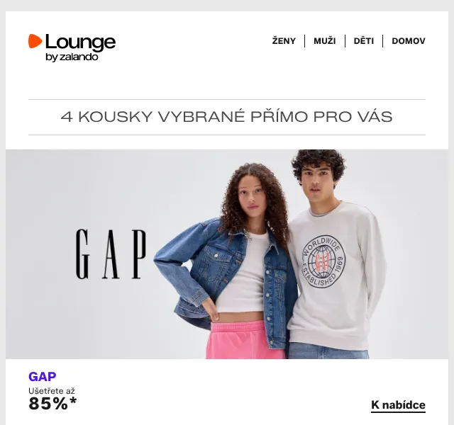 Lounge by Zalando: GAP, Next, Tommy Jeans – sleva až 85 % | Nuslet.cz
