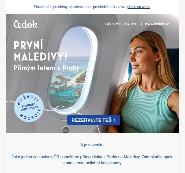 Čedok: Přímá linka na Maledivy od 54 090 Kč – září 2026 | Nuslet.cz