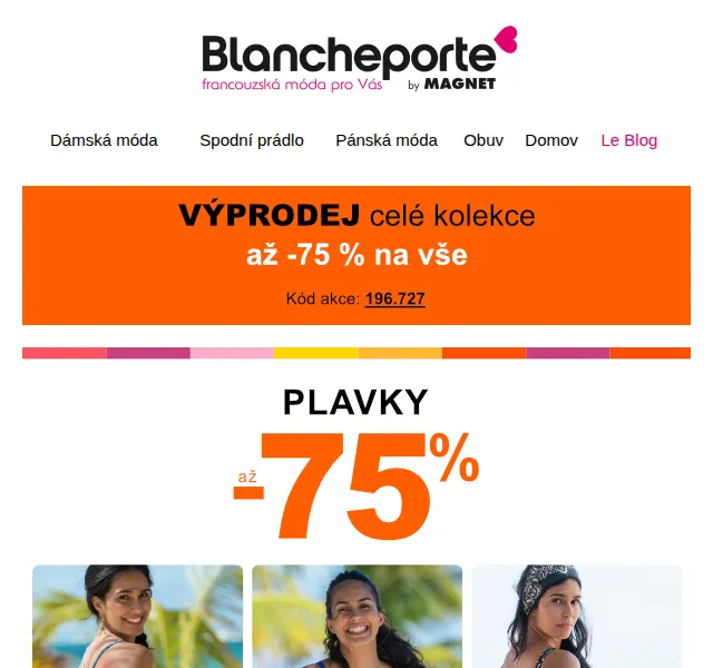Blancheporte: -75 % na plavky – červen 2026 | Nuslet.cz