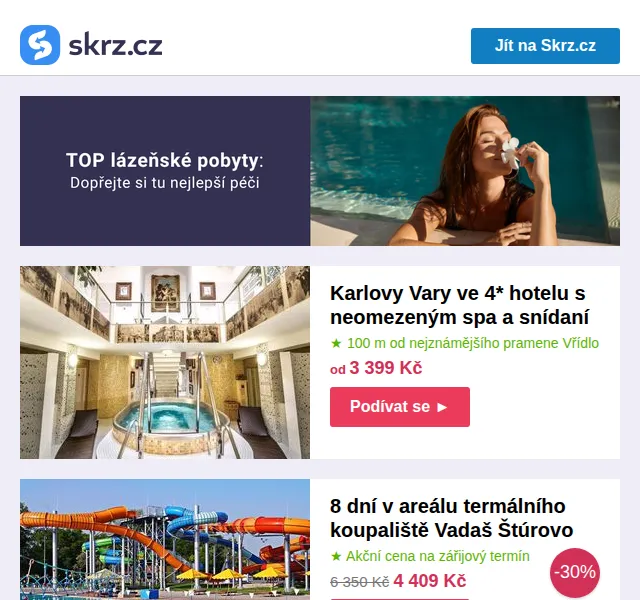 Skrz: Wellness pobyty od 2 380 Kč – červen 2026 | Nuslet.cz