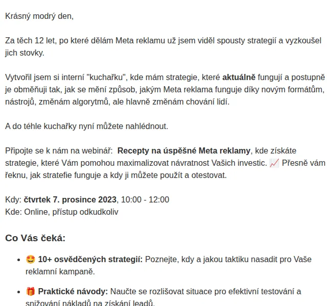 David Lörincz: Webinář Meta reklamy – červen 2026 | Nuslet.cz