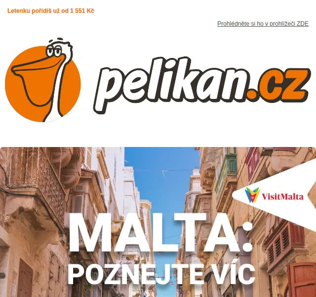 ✈ Pelikan.cz: Letenky na ostrovní dovolenou od 1 551 Kč – červen 2026 | Nuslet.cz