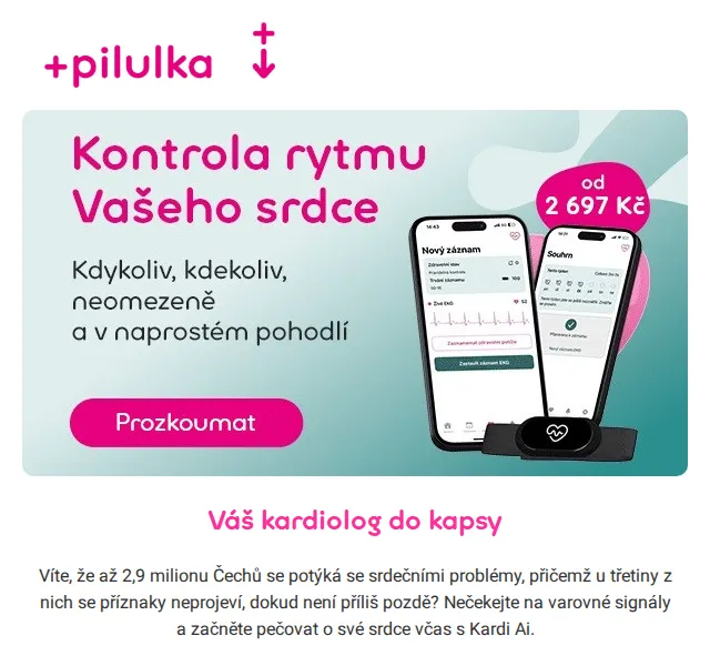 Pilulka.cz: Kardi AI monitoring srdce za 3 090 Kč – červen 2026 | Nuslet.cz