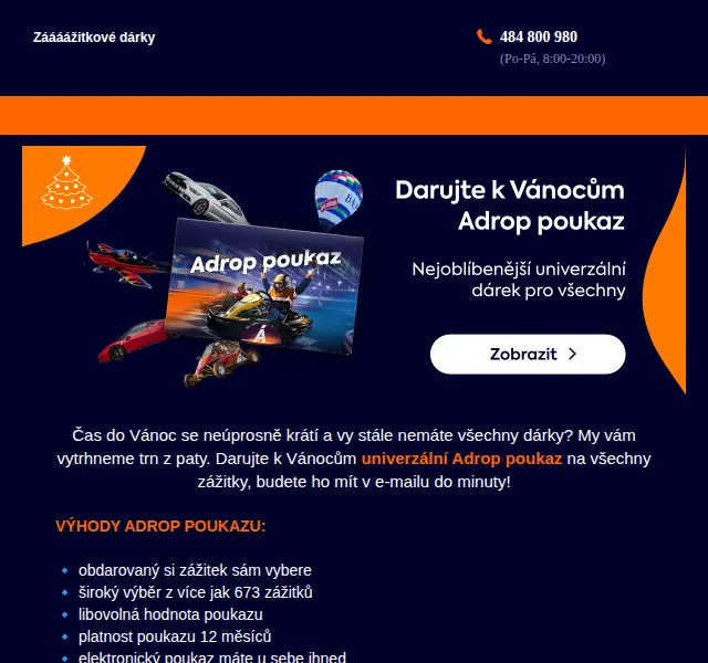 Adrop: dárkové poukazy na zážitky do minuty – červen 2026 | Nuslet.cz
