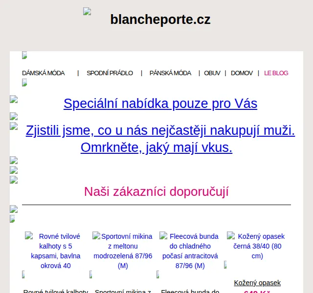 Blancheporte: Pánské bestsellery podzimu – červen 2026 | Nuslet.cz