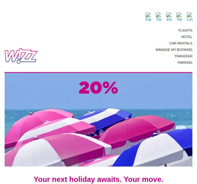 Wizz Air: 20% sleva na vybrané letenky – červen 2022 | Nuslet.cz