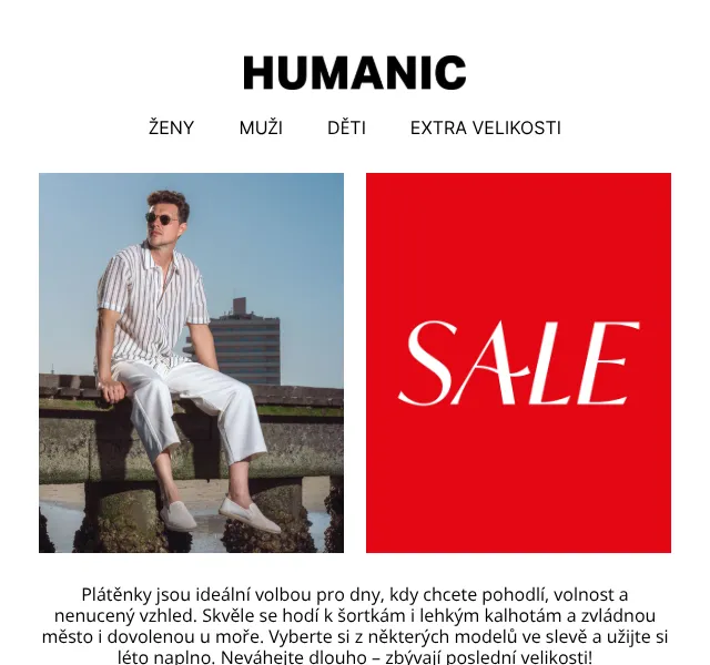 HUMANIC: Plátěnky na léto – slevy až -37 % | Červen 2026