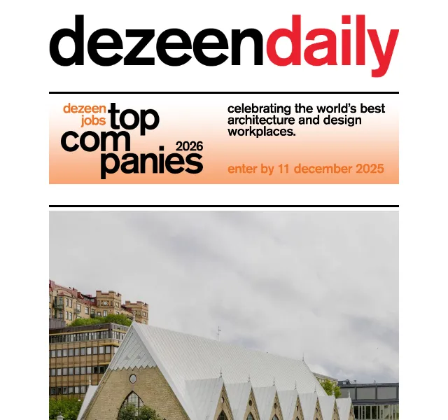 Dezeen Daily: Novinky ze světa architektury – červen 2026 | Nuslet.cz