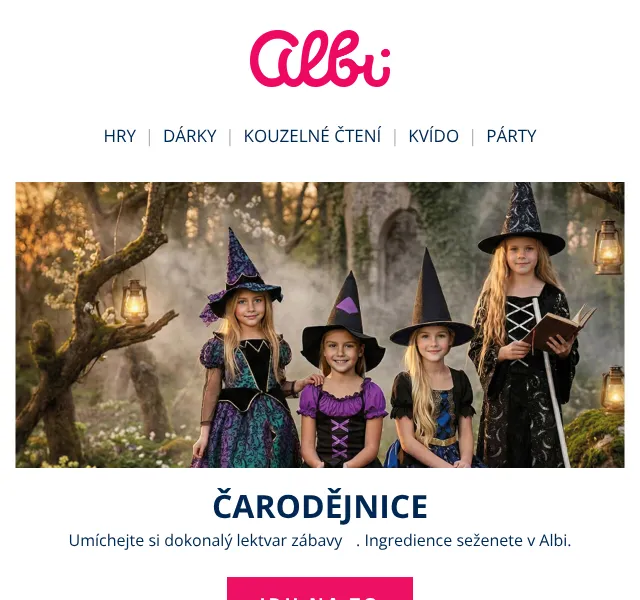 Albi: Čarodějnická party souprava – duben 2026 | Nuslet.cz