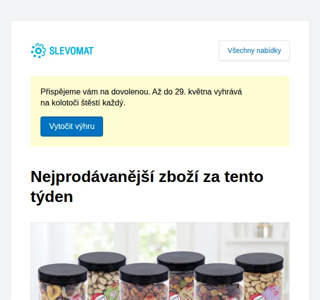 Slevomat: Dózy pro učitele, kešu, pistácie – červen 2026 | Nuslet.cz