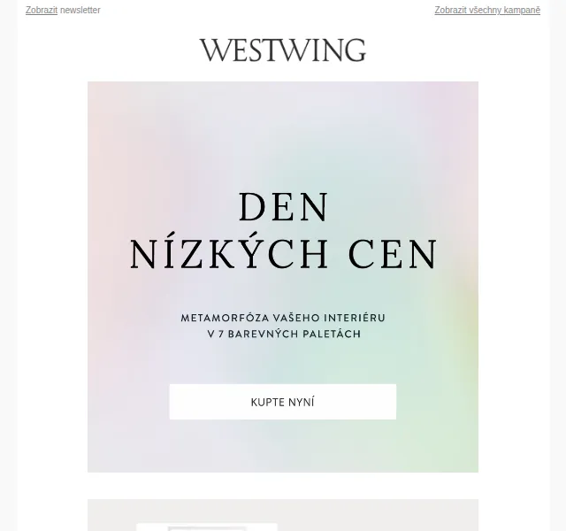 Westwing: Den nízkých cen – nábytek a dekorace – červen 2026 | Nuslet.cz