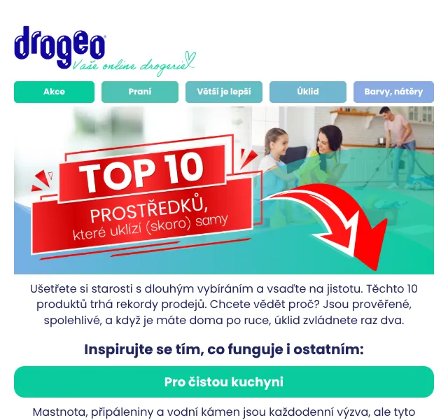 Drogeo: Top 10 čisticích prostředků – květen 2026 | Nuslet.cz