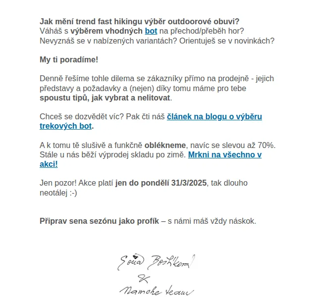 Namcheshop: Slevy až 70 % na outdoor obuv a módu – červenec 2026 | Nuslet.cz