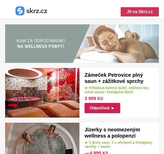 Vánoce na Skrz: wellness pobyty od 1 995 Kč – červen 2026 | Nuslet.cz