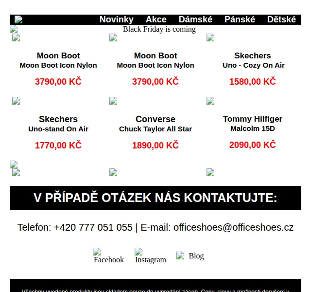 Office Shoes: Slevy na Moon Boot, Skechers, Converse – červen 2026 | Nuslet.cz