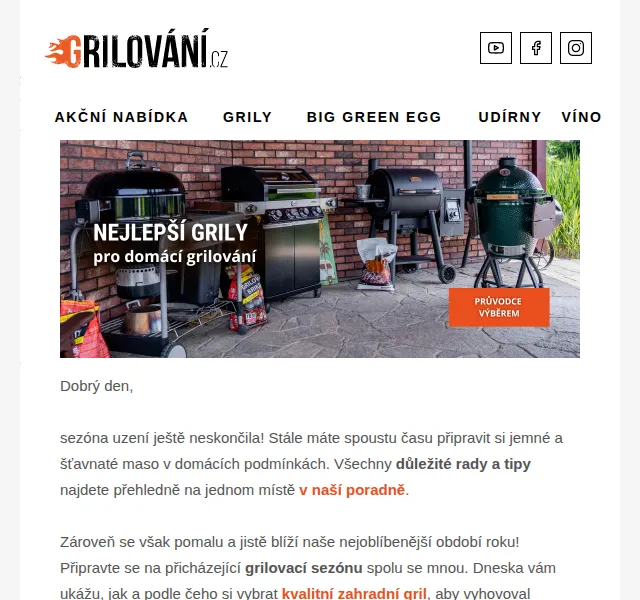 Grilování.cz - Tomáš Dytrych: Výběr grilu a uzení – červen 2026 | Nuslet.cz