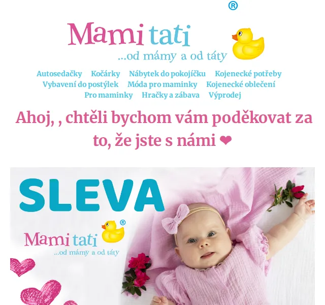 Mamitati.cz: Sleva 200 Kč na dětské zboží – červen 2026 | Nuslet.cz
