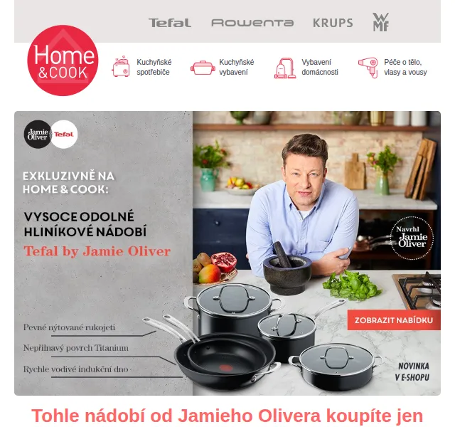 Home & Cook: Jamie Oliver nádobí Tefal – červen 2026 | Nuslet.cz