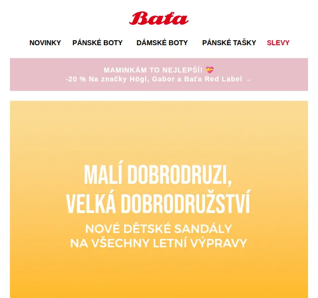 Baťa: Nové dětské sandály – červen 2026 | Nuslet.cz