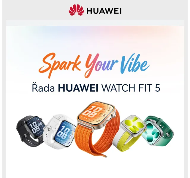 Huawei.cz: 30 % sleva na HUAWEI WATCH FIT 5 – červen 2026