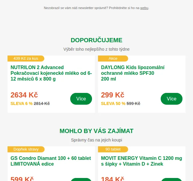 Lékárna.cz: NUTRILON a DAYLONG akce – červen 2026 | Nuslet.cz