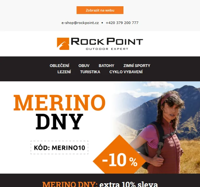 Rock Point: MERINO DNY extra 10% sleva – červen 2026 | Nuslet.cz