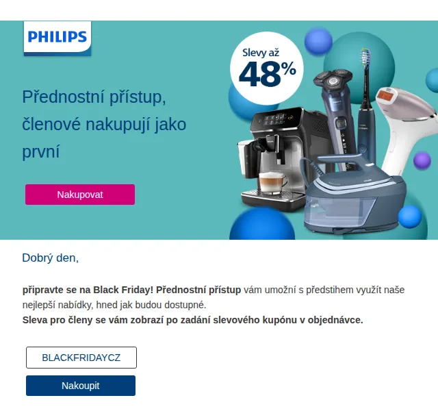 Philips Black Friday Přednostní přístup – červen 2026 | Nuslet.cz