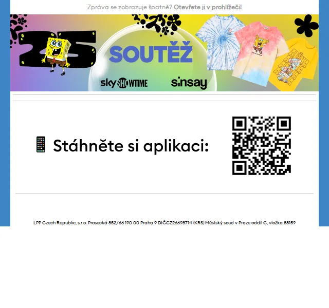 Sinsay: Soutěž o předplatné SkyShowtime – červen 2026 | Nuslet.cz