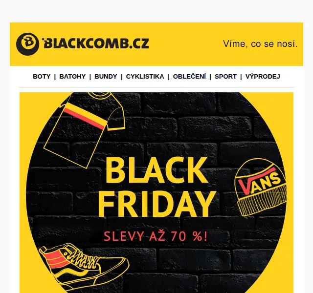 Blackcomb: Black Friday slevy až 50 % – prosinec 2026 | Nuslet.cz