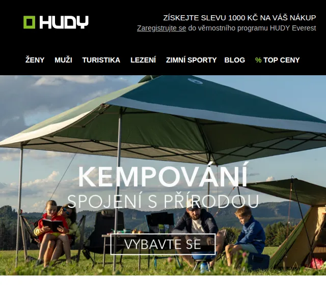Hudy: Kempování — Coleman, Nemo, Helinox – srpen 2026