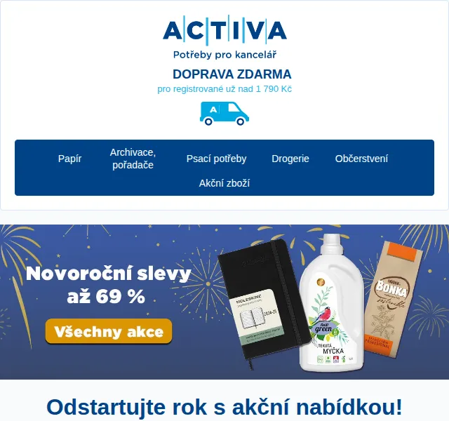 Activa: Novoroční slevy až -69 % a dárky – červen 2026 | Nuslet.cz