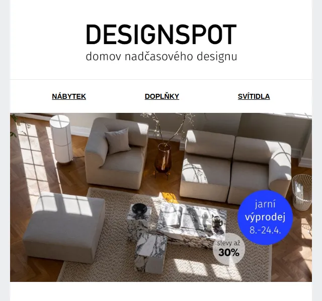 DESIGNSPOT: Slevy až 30 % na skandinávský design – červen 2026 | Nuslet.cz