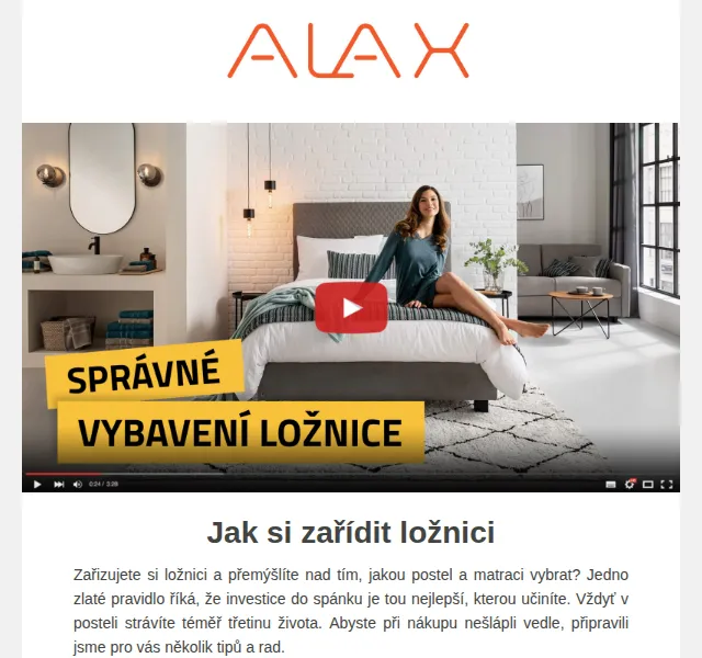 ALAX nábytek: Až 20% sleva na postele a matrace – červen 2026 | Nuslet.cz
