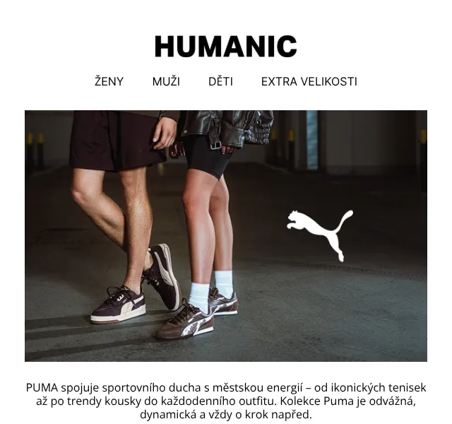 HUMANIC: Puma tenisky od 1 599 Kč – září 2026