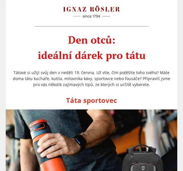 Ignazrosler.cz: Dárky pro tátu – Den otců červen 2026 | Nuslet.cz