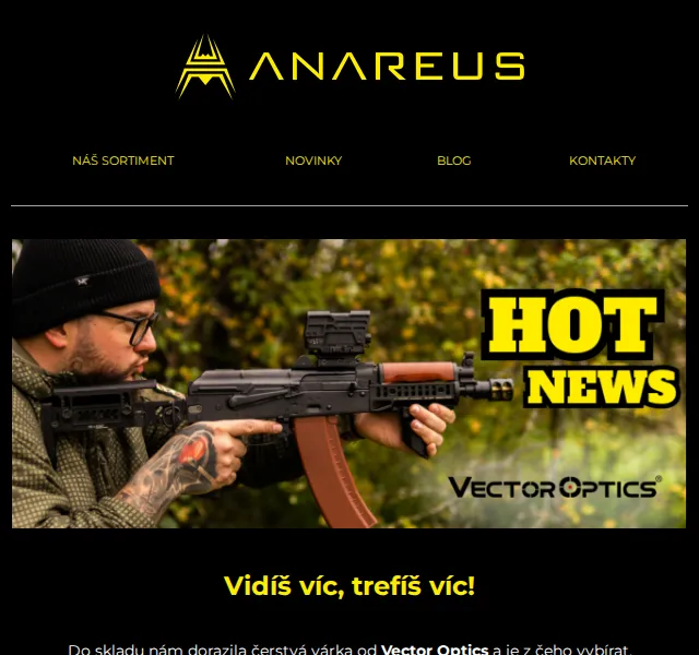 ANAREUS: Novinky Vector Optics optika a příslušenství – červenec 2026 | Nuslet.cz
