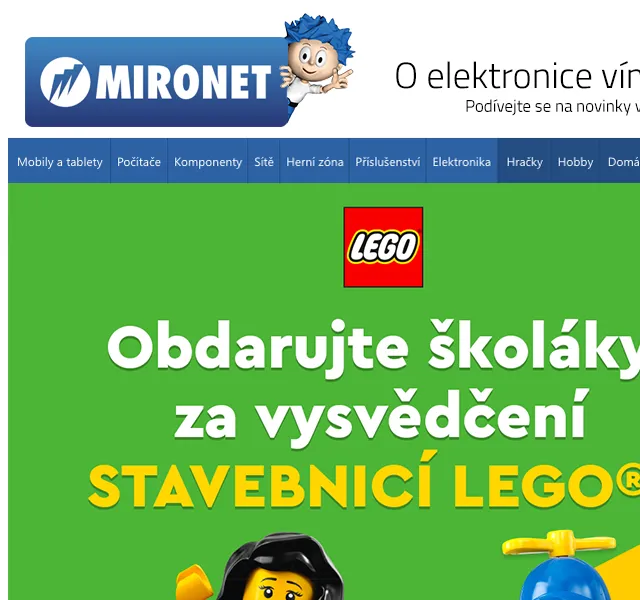 Mironet: LEGO slevy na vysvědčení – červen 2026 | Nuslet.cz