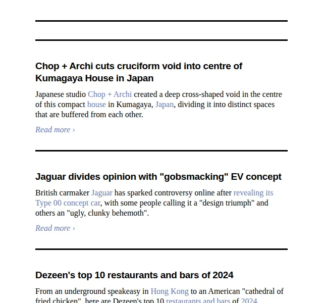 Dezeen Daily: Novinky z architektury a designu – červen 2026 | Nuslet.cz