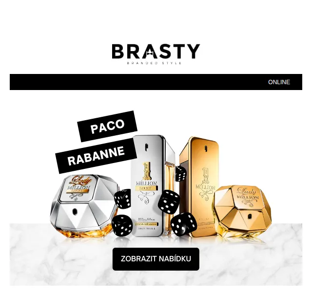 BRASTY: Paco Rabanne bonus 200 Kč – červen 2022 | Nuslet.cz