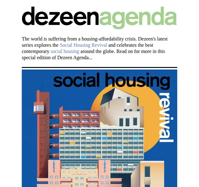 Dezeen Daily: Sociální bydlení a architektura – červen 2026 | Nuslet.cz