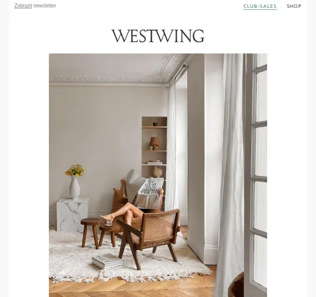 Westwing: Sleva 15 % na Westwing Collection – červen 2026 | Nuslet.cz