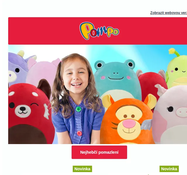 Pompo E-shop: Squishmallows pomazlení do 349 Kč – červen 2026 | Nuslet.cz