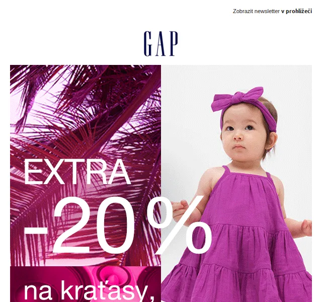 GAPstore.cz: Extra 20% na kraťasy, sukně a šaty – červen 2026 | Nuslet.cz