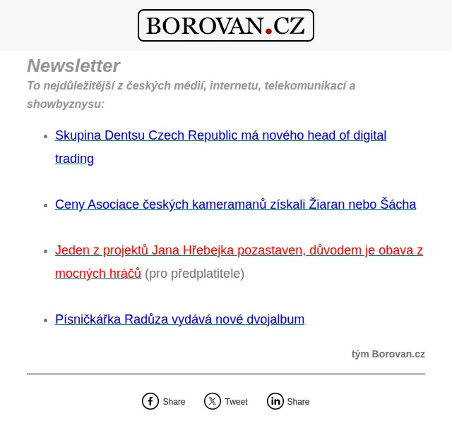 Aleš Borovan: Novinky z médií a kultury – červen 2026 | Nuslet.cz